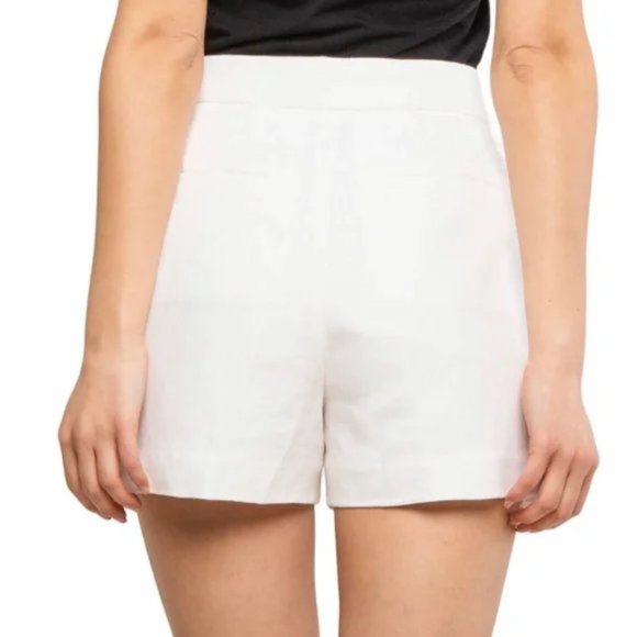 💖MEGA SALE💖MICHAEL Kors Linen Pleated Chino Shorts Women's White MH93HCCA19 - Picture 3 of 6